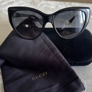 Authentic Gucci Cat Eye Black Sunglasses
